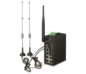 Planet IoT/M2M Industrie-Gateway / Industrie-Gateway / 1x WAN + 3x LAN 1Gb / 2x LTE / WiFi ac / 3x COM / DIN, IP30