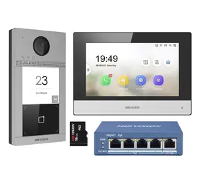 HIKVISION DS-KIS604-S(C) / IP-Videotelefonset / Heimmonitor / Türstation / Umschalter / microSD