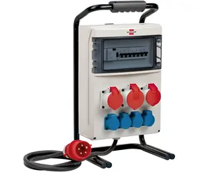 Brennenstuhl Stromverteilerkasten 7x Steckdosen / Verteilerkasten / 400V / 32A / Leitungsschutzschalter / 2m Kabel