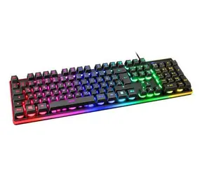 Deltaco GAM-021-RGB-DE Gaming-Tastatur, schwarz / Membran / RGB / DE-Layout / USB / 1,8 m