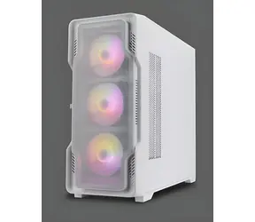 Nanoxia DS-9 ARGB Airflow weiß / PC-Gehäuse / Midi-Tower / Gehärtetes Glas / USB-C / ARGB-Hintergrundbeleuchtung