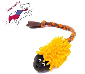 Quietschmonster-Igel, braun-orange / Quietschspielzeug