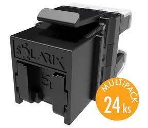 Solarix Schnellschneid-Keystone-Kabel CAT5E UTP Multipack 24 Stück / RJ45-Stecker / ungeschirmt / für Zangen SXKJ-NA-BU