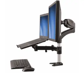 StarTech Monitor- und Laptoparm, Schwarz / Monitorarm / 15-27 Zoll / Tragkraft 8 kg / 360°-Drehung