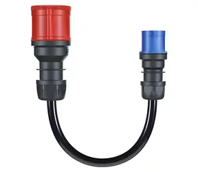 go-e Adapterkabel CH-04-01 schwarz / Adapter / CEE32 3f 32A auf CEE16 1f 16A / 30 cm / IP55