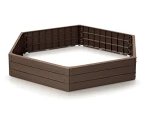 Prosperplast Hochbeet-Basis Woody braun 148 cm / Höhe 25 cm / Kunststoff