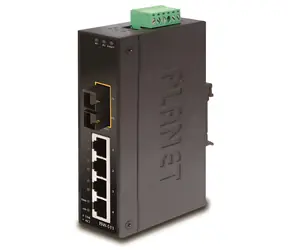 Planet ISW-511 / Industrieschalter / 4X 10/100 RJ-45 / 1x 100FX MM 2km / DIN-Schiene / IP30