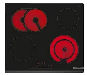 BOSCH PKN631FP2E schwarz / Glaskeramik-Kochfeld / 60 cm / 4 Kochzonen / Boost-Funktion