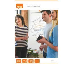 NOBO Flipchartblock 650 x 955 mm / Flipchartblock / 50 Blatt / 60 g/m / weiß