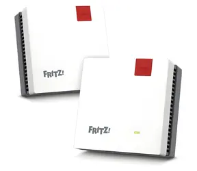 AVM FRITZ! Mesh Set 1600 (2 Stück) weiß / Mesh-System / Wi-Fi 6 / 3000 Mbit/s / 2,4 + 5 GHz / Gigabit-LAN