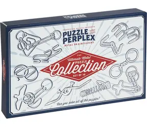 Professor PUZZLE Puzzle & Perplex 10 in 1 / Metallpuzzle-Set / 10 Puzzles / Stahl