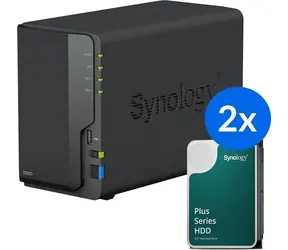 Synology DS223 + 2x HAT3300 6TB / NAS-Server / 2-Steckplätze / 12TB