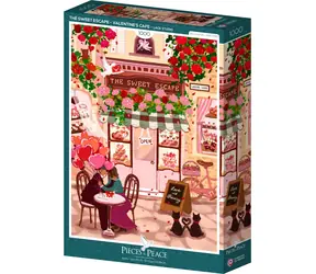 PIECES & PEACE Puzzle Sweet Escape - Valentine's Cafe / 1000 Teile / 47,8 x 69 cm