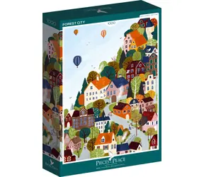PIECES & PEACE Puzzle Waldstadt / 1000 Teile / 47,8 x 69 cm