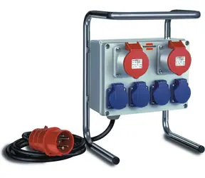 Brennenstuhl BKV 2/4 G / Gebäudeverteiler / IP44 / 2x CEE 400V/16A / 4X Steckdosen / Kabel 2 m