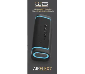 WG AirFlex7 schwarz / Bluetooth-Lautsprecher / 10 W / TWS / IPX6 / LED