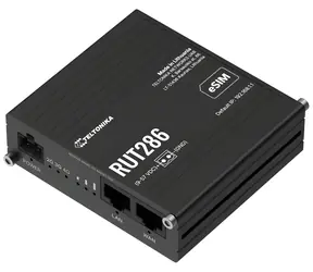 Teltonika RUT286 / Industrierouter / LTE / Wi-Fi 4 / 1x LAN / 1x WAN / RS232/RS485 / Dual-SIM & eSIM