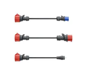 go-e Adapterset CH-04-33 schwarz / Adapter / für Gemini flex 11 kW / 30 cm / 3 Stück.