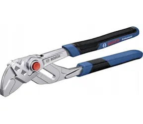 BOSCH 1600A02W3R blau/schwarz / Zangenschlüssel / bis 48 mm / Länge 250 mm / Chrom-Vanadium