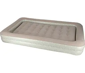 KIK Aufblasbare Schlafmatratze 140x90 cm / Aufblasbare Matratze / Kinder / Velours-Oberfläche / 2-in-1 Bett und Spielbereich