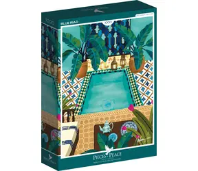 PIECES & PEACE Puzzle Blauer Riad, Marokko / 1000 Teile / 47,8 x 69 cm