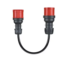 go-e Adapter CEE 16A/32A CH-04-32 schwarz / Ladeadapter / Für Gemini flex 11 kW / IP55 / Länge 30 cm