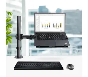 StarTech VESA-Laptophalterung schwarz / Laptophalterung / VESA 75x75 und 100x100 mm / Tragkraft 8 kg / 360°-Drehung