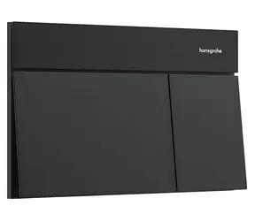 Hansgrohe iFrame Element E matt schwarz / Spülknopf / Zweimengenspülung / Mechanisch / Wandmontage