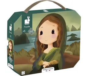 JANOD Puzzle im Etui, inspiriert von Leonardo da Vinci / 100 Teile / 40 x 50 cm