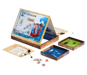 JANOD Piraten-Schiffe versenken / Magnetisches Spiel / für 2 Spieler / 20 Schiffe / ab 5 Jahren