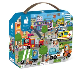 JANOD Puzzle im Koffer City / 36 Teile / 50 x 40 cm