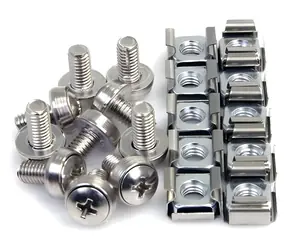 StarTech M6 Käfigmutter- und Schraubensatz / Käfigmutter- und Schraubensatz / Metall / 100 Stück / 12 mm Schraube