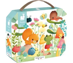JANOD Puzzle im Etui „Freunde aus dem Garten“ / 20 Teile / 50 x 40 cm