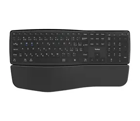 YENKEE YKB 2100 CSBK WL SWIFT schwarz / kabellose Tastatur / ergonomisch / 2,4 GHz + Bluetooth 5.0 / USB-C