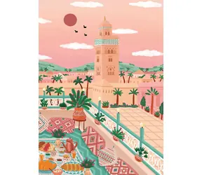 PIECES & PEACE Puzzle Koutoubia-Moschee, Marokko / 1000 Teile / 47,8 x 69 cm