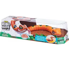 Zuru Robo Alive Snake 1 Stück (Mix) / Interaktive Figur / Licht- und Soundeffekte / 2× AA-Batterien (nicht enthalten)