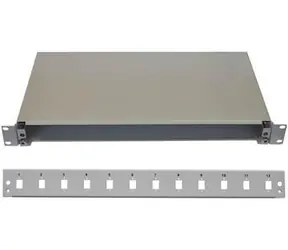 Optix optische Kassette 19" 12x SC grau / Optische Kassette / 1 HE / Kunststoffverriegelung