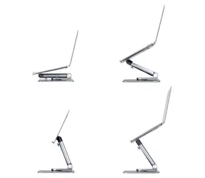 StarTech Teleskop-Laptopständer Silber / Laptopständer / 360° drehbarer Fuß / Aluminium / Tragkraft 5 kg
