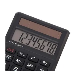 Maul ECO 250 schwarz / Taschenrechner / achtstellig / solarbetrieben