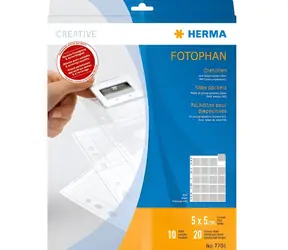 Herma Diahülle 50x50 mm / Diahülle / PP klar-matt / 10 Stück / für 20 Dias
