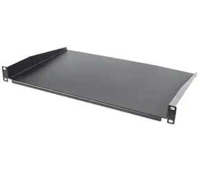 Intellinet 19"-Rackablage schwarz / Rackablage / 1 HE / Tiefe 300 mm / Tragfähigkeit 25 kg / unperforiert