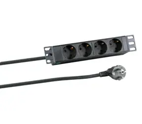 EFB EK631DE.10 schwarz / PDU / 10" 1U / 4X CEE 7/3 / 16 A