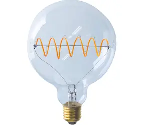 SEGULA Bridge Globe 125 Curved PLUS klare LED-Lampe / E27 / 6,5 W / 1900 K / dimmbar