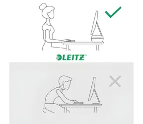 Leitz Ergo Monitorständer, dunkelgrau, höhenverstellbar, bis zu 27 Zoll