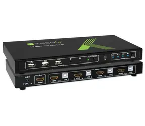 Intellinet KVM-Switch HDMI 4:1 schwarz / KVM-Switch / 4K 60Hz / 3x USB 2.0 / Fernbedienung