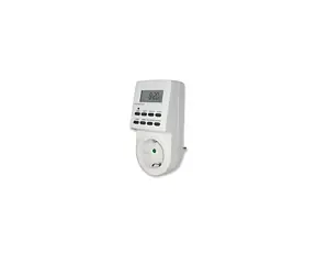 Brennenstuhl DZ20 weiß / Digitale Zeitschaltuhr / Tages- und Wochenprogramm / LCD-Display