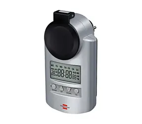 Brennenstuhl Primera-Line DT IP44 silber / Timer / Wochenprogramm / 20 Programme / Kindersicherung