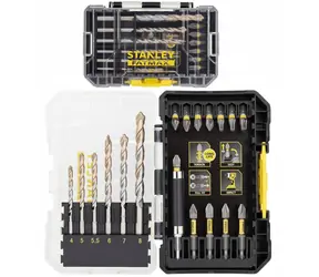 Stanley STA88552-XJ Schlagbohrer- und Steinbohrer-Set / Bohrer-Set / 1/4" / 19-teilig