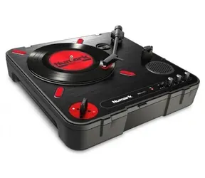 Numark PT01 Scratch / DJ-Plattenspieler / tragbar / halbautomatisch / schwarz-rot