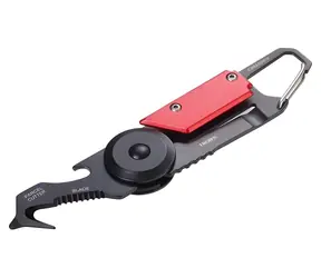 Troika EGON rot / Multifunktionswerkzeug / 5 Funktionen / Karabiner / Aluminium, Edelstahl